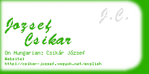 jozsef csikar business card